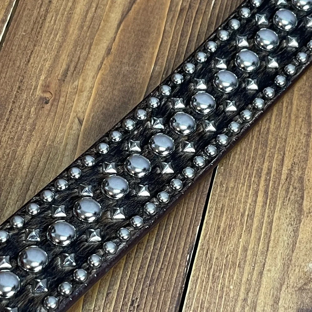 Ranger Belt Company size 28 calf hair studded belt